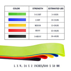 Fortitude Sports Resistance Exercise Bands For Legs and Glutes Set of 5