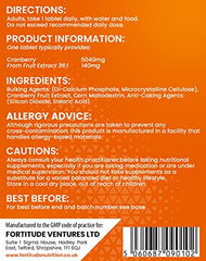 Fortitude Nutrition Cranberry Tablets 5000mg 90 Vegan Tablets