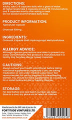 Fortitude Nutrition Activated Charcoal 300mg 120 Vegan Capsules