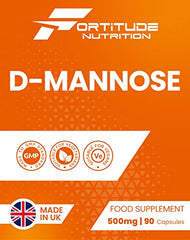 Fortitude Nutrition D-Mannose High Strength 500mg 90 Vegan Capsules