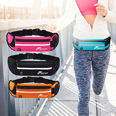 Fortitude Sports Waterproof Running Belt for Phone, Headphones and Water Bottle