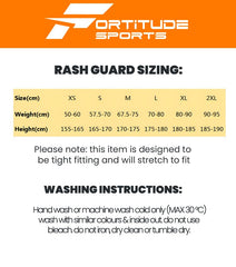 Fortitude Sports Long Sleeve Rash Vest for Men | UPF 50+ UV Protection, Mens Compression Top for Watersports and Swimming