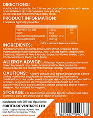 Fortitude Nutrition Saccharomyces Boulardii 5 Billion CFU 90 Capsules